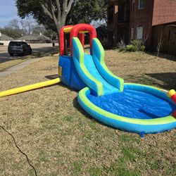 New water slide in box with blower