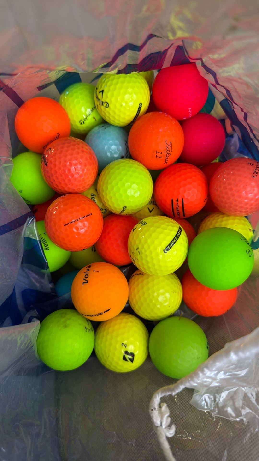76 Colorful Mixed Golf Balls