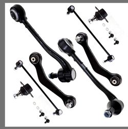8-PC SET Suspension Kit fit 2000-2006 for BMW X5 Front Lower Upper Control Arm and Ball Joint Sway Bar Link