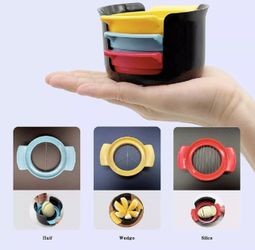 Egg Slicer Egg Cutter Strawberry Slicer Divider 3-in-1 Boiled Egg Cutter Divider