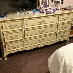 French Provincial Dresser And Mirror 