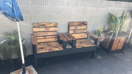 Repurposed custom wood bench