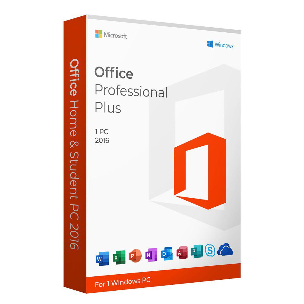 Microsoft Office 2016 Professional for 1 Windows PC