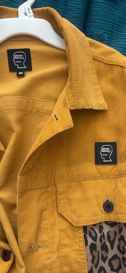 Braindead Yellow Corduroy/Leopard print jacket