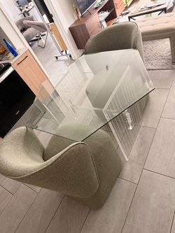 Glass Dining Table with chairs