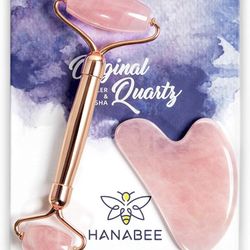 New Rose Quartz Jade Face/Eye Roller Beauty Facial Massager For Puffy Eyes