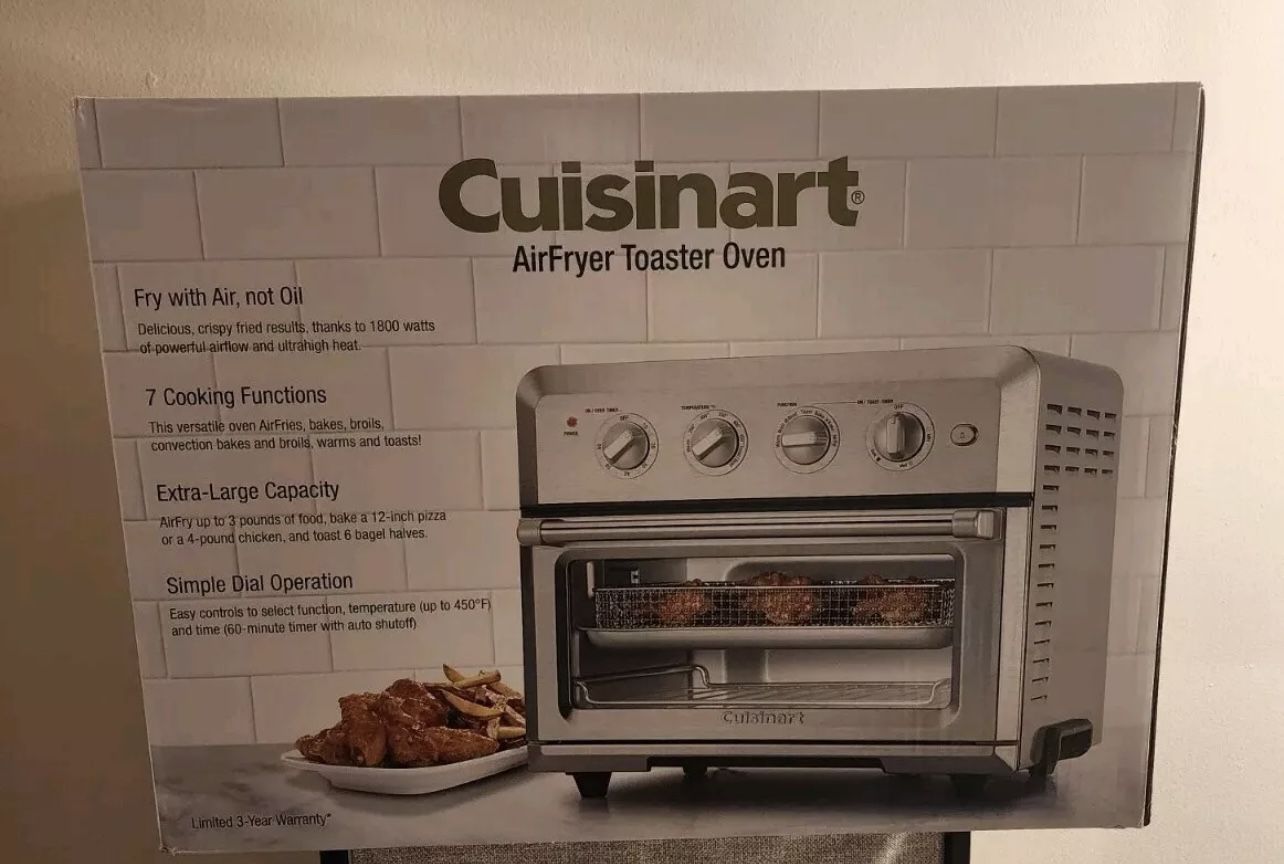 Cuisinart Air Fryer Toaster Oven Stainless Steel CTOA-122: 1800W Convection Bake
