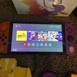Like New  Pokemon OLED Edition Nintendo Switch 7 Games 