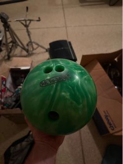 Green bowling ball