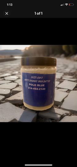 Shea Butter White Raw Smooth Polo Blue 