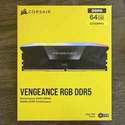 Corsair Vengeance RGB DDR5 64GB Memory RAM 5200 BRAND NEW