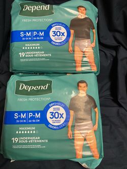 Depends unopened  19 pack