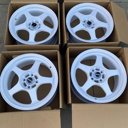 New 16 Inch Spoon Style Rims Wheels 16x7 +38 (4x100)