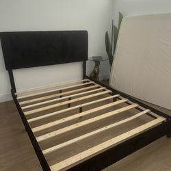 Queen Velvet Bed frame 