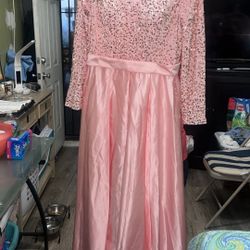 PINK DRESS WITH CORSET 