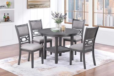 Brand New Grey 5pc Dining Table Set