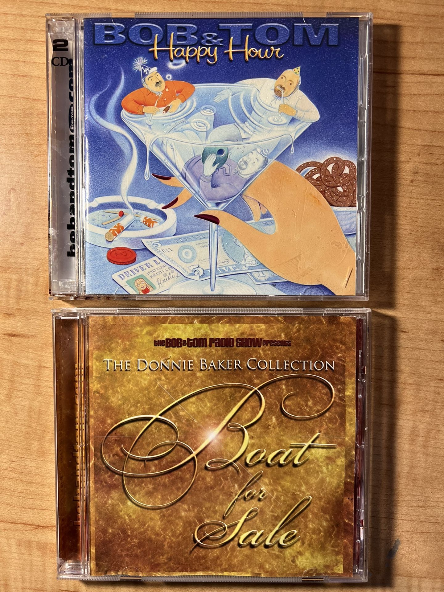 2 BOB & TOM Radio Show “HAPPY HOUR” 2 CDs/57 Tracks & Boat For Sale