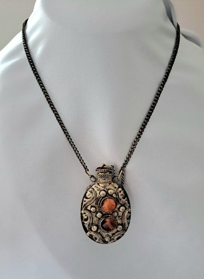 Rare Vintage Middle Eastern Perfume Bottle Pendant