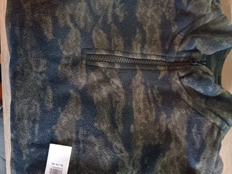 Old Navy Camo Half Zip Jacket Cozzy Boys Size XL