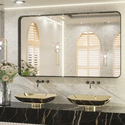 Silver Bathroom Mirror 