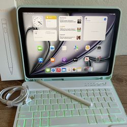 Apple iPad Air 11” M2 chip 128GB (2024 model / Gray) with keyboard and Pencil (100% battery) 