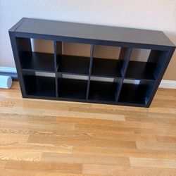 Black 8-Cube Storage Shelf (Like IKEA Kallax)