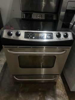 Slide in stainless steel stove