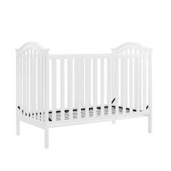 Baby Toddler Crib White With Mattress 