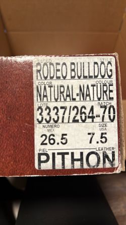 Men’s square toe real pithon boots.