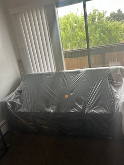 Black Couch & Strip Single Sofa