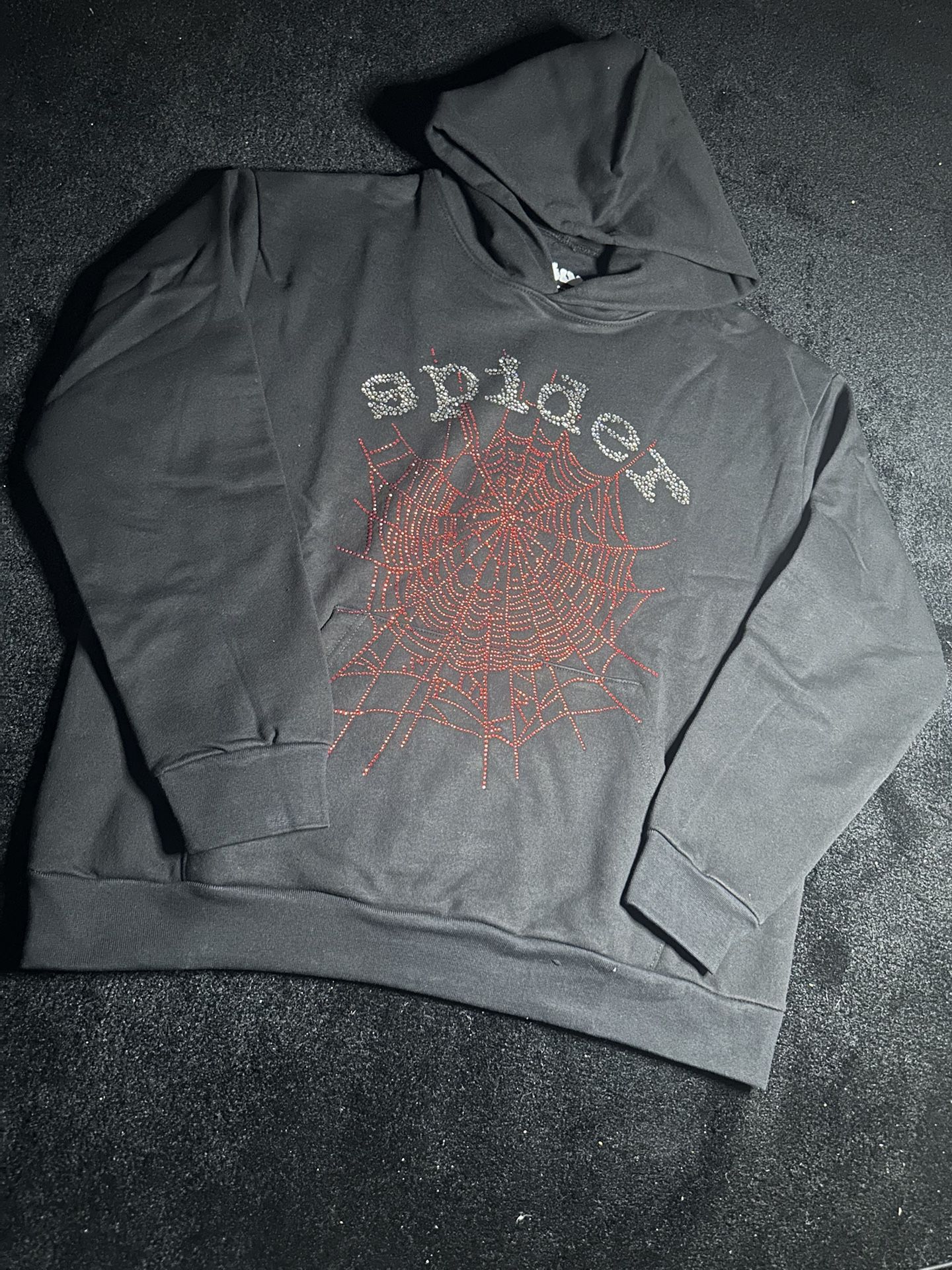 HEAVYWEIGHT RHINESTONES SPIDER HOODIE