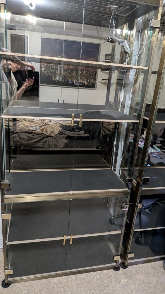 2 Large Curio Cabinets/Display Cases