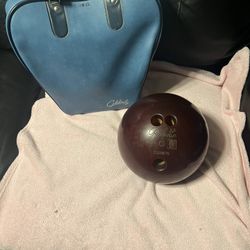 Vintage Bowling Ball With Case 