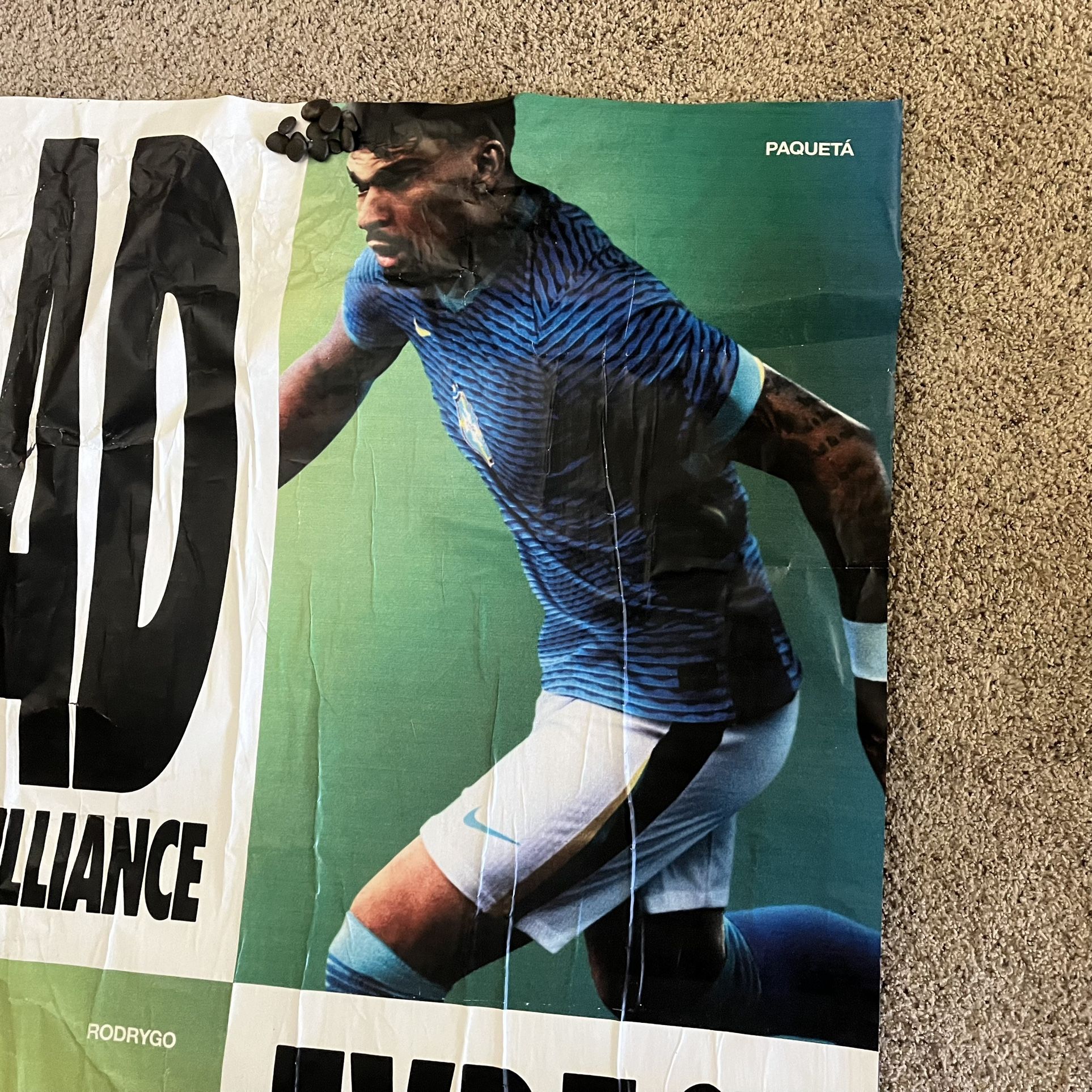 Vintage Nike Football Soccer Poster 90's CBF Brazilian Football