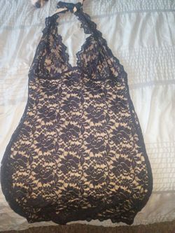 Lace halter dress