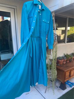 VTG Suede Tregos  Turqoise Dress