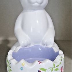 PartyLite HOPPITY Cottontail Corner Easter Bunny Rabbit Candle Holder-2018-Rare