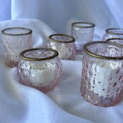 Pink/Gold Class Votives - Candles