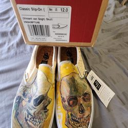 Van Gogh Skull Vans (2018) Size 12 . New In Box. Rare 