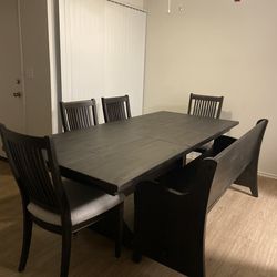 Solid wood dining table 