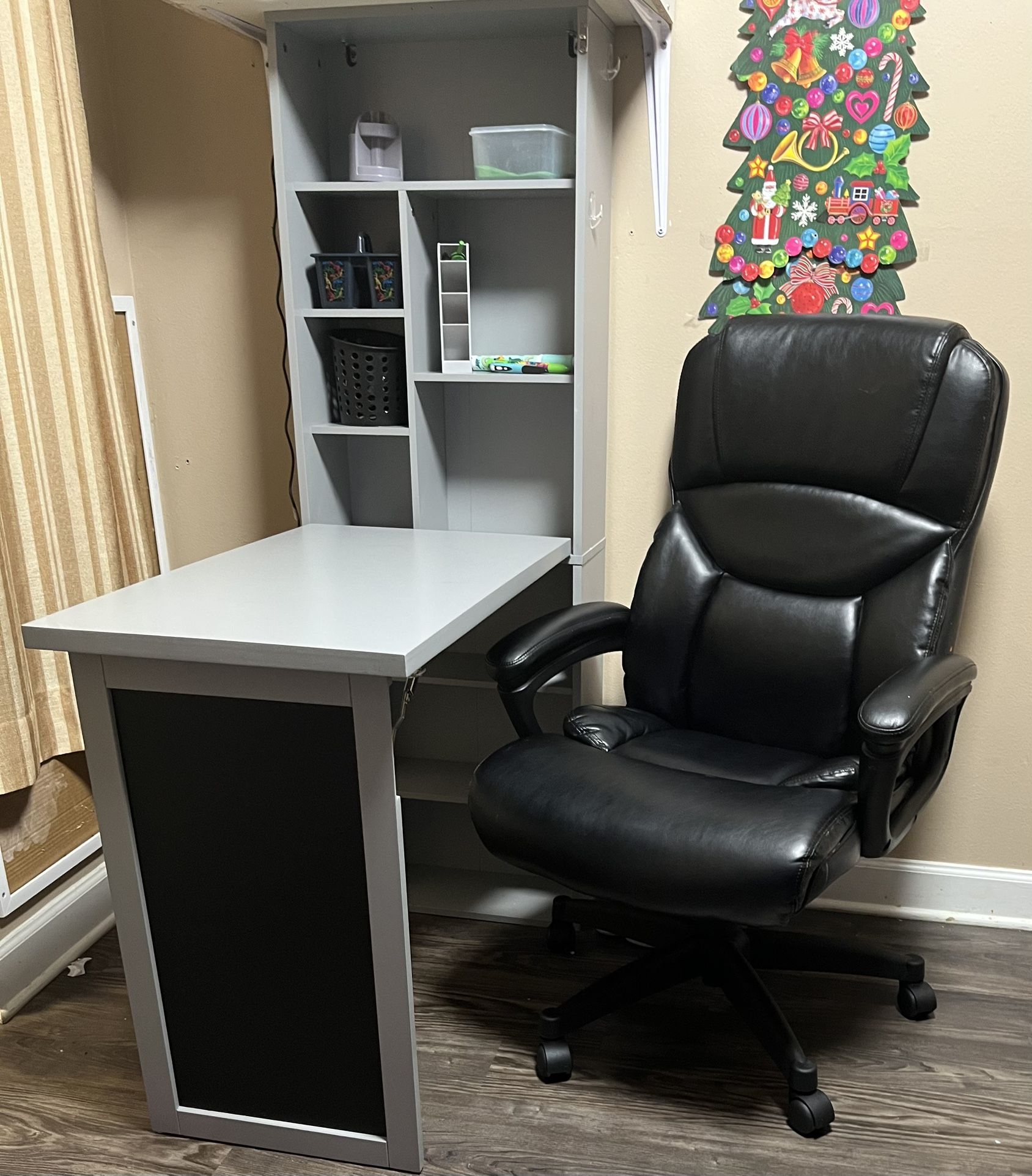 Foldable Office Desk and Chair 