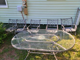 Metal outdoor table