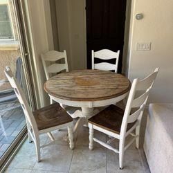 Solid Wood Table With Four Chairs