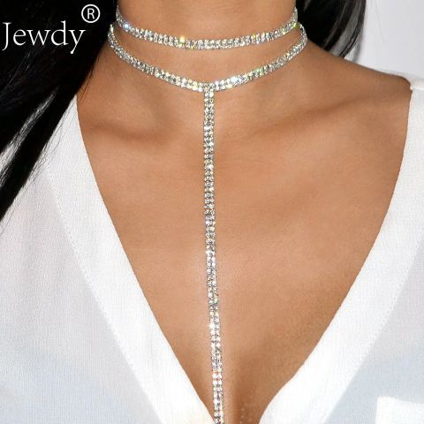 Rhinestone Double Chokers