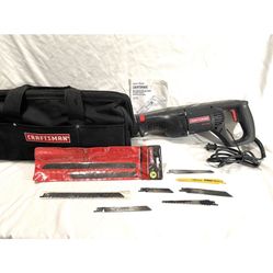 Like New Corded Craftsman Reciprocating Saw With Extra Sawblades And Tool Bag. 