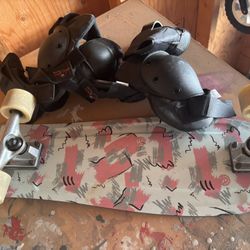 Skateboard And Never Used Pads