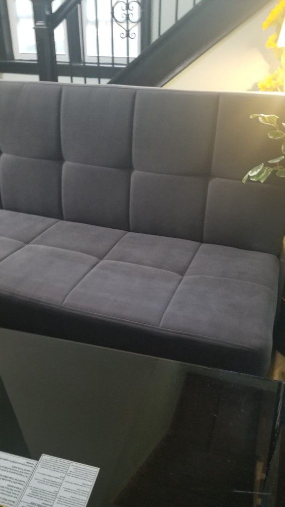 Grey Futon With Storage Compartment