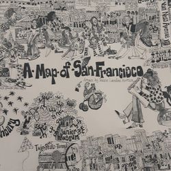Vintage Groovy Map Of San Francisco 