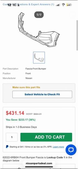 NISSAN KICKS 2018-2019 FRONT BUMPER