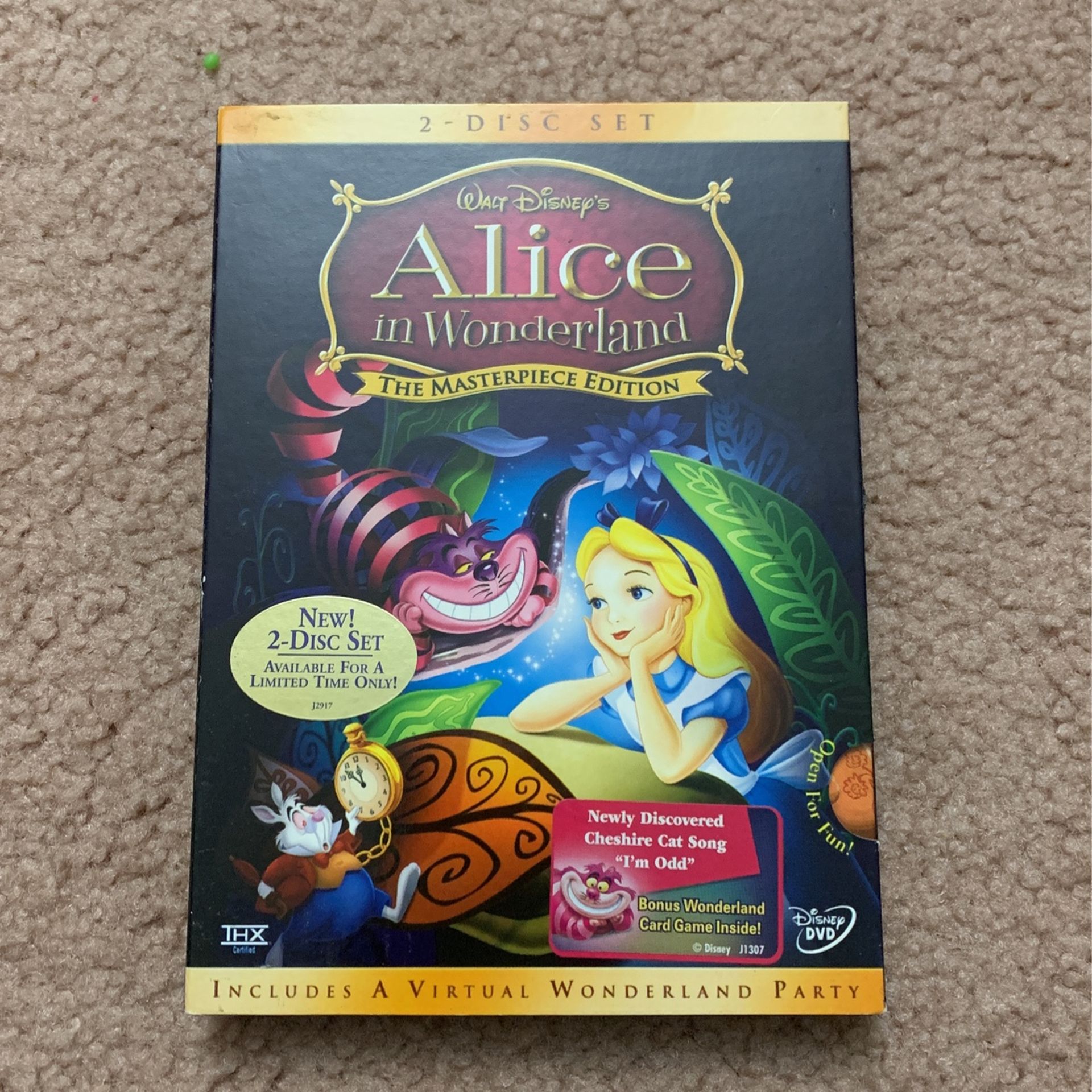Disney Alice in Wonderland DVD New